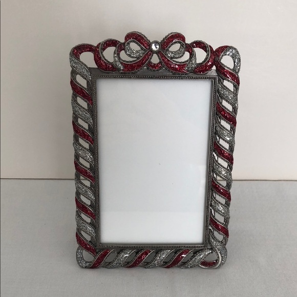 St. Nicholas Square Other - Elegant Silver and Red Picture Frame